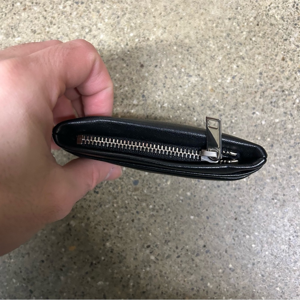 Saint Laurent Wallet Puffy Pouch Lambskin Leather Card Holder Coin Case Clutch - Picture 4 of 7